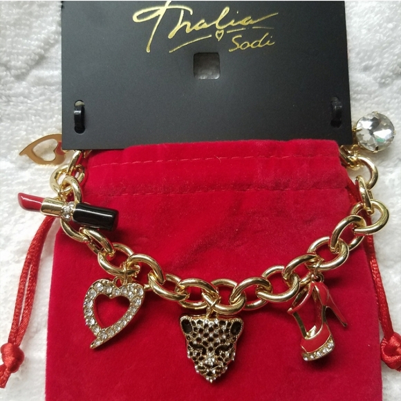 🐾⚘Thalia Sodi Crystal Glamour Charm Bracelet - Picture 2 of 3